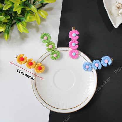 Sunflower Hair Clip with Alligator pin ( Pack of 12 )  - UBKWS213